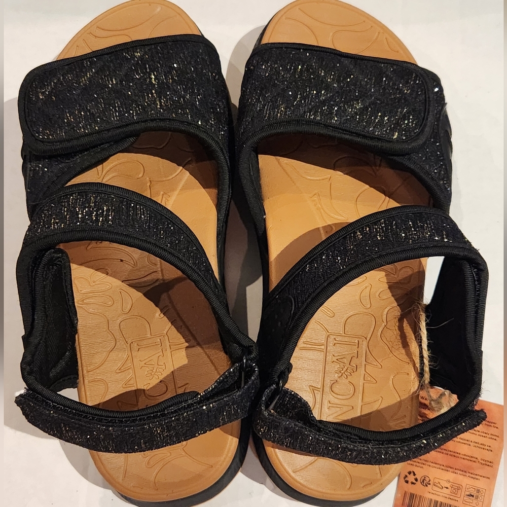 Elegant Black Glitter Women's Sandals - Picture 3 of 16